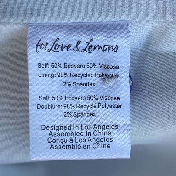 NEW FOR LOVE & LEMONS Lucy Mini Multicolor Dress Size Medium - Picture 8 of 10